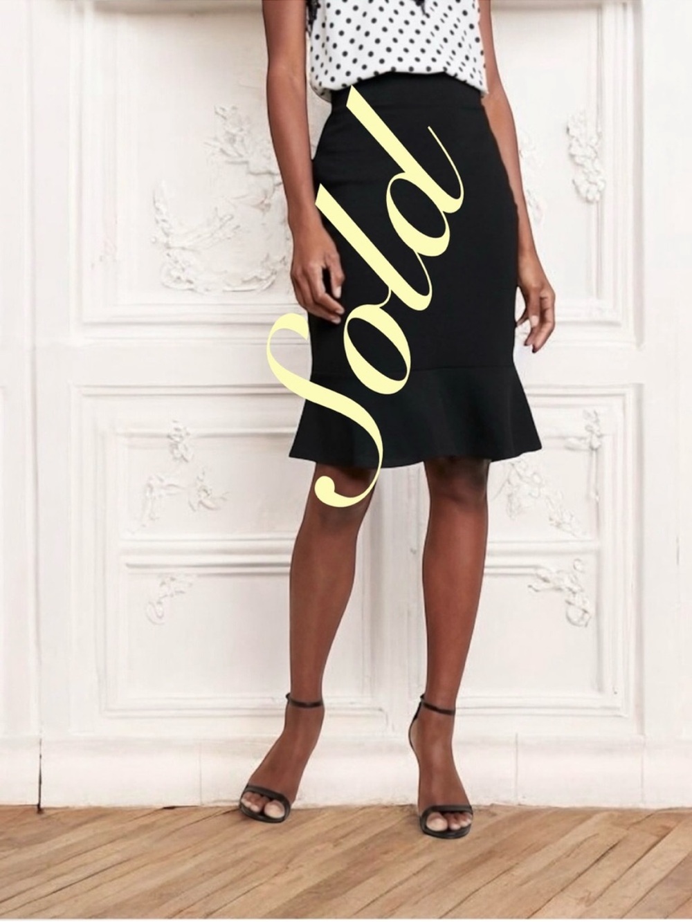 ✨Not for Sale✨•Size 4 BNWT Black Skirt Tailored Flounce Peplum Ruffle
